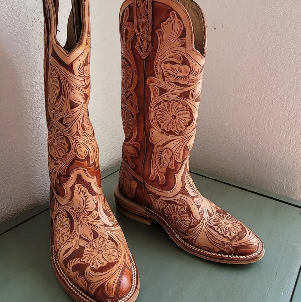Tooled Leather Boots